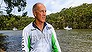 Sun Herald News
Steve McDonald stands with his walking stick by the George's River not far from where he was run over by a jetski on the George's River at Picnic Point. 11th February 2016