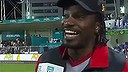 Chris Gayle repeats 'Don't blush baby' comment (Video Thumbnail)