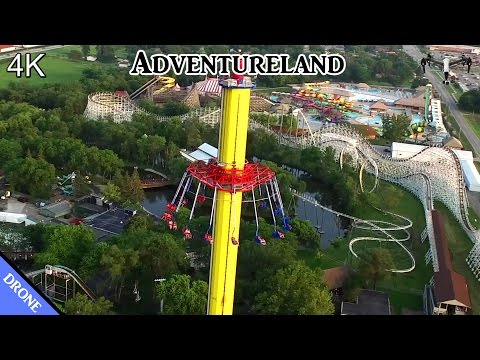 Adventureland Park in Des Moines, IA - Drone Tour (4K)