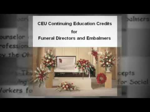 CEU Continuing Education Credits for Funeral Directors and Embalmers in Cleveland,Ohio