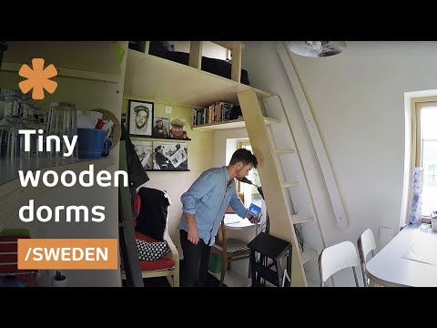 Sweden tests tiny wooden pods as the future of college dorms