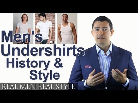 Men's Undershirts - Undershirt History & Style - Under Shirts Fabrics Crew Neck V-Neck Tank Top