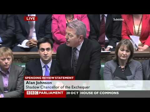 Alan Johnson on coalitions spending review & cuts, part1/2 (20Oct10)