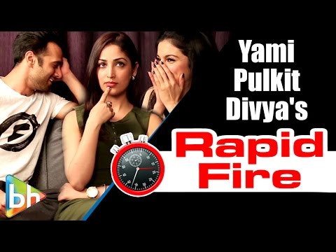 SANAM RE | Yami Gautam | Pulkit Samrat | Divya Khosla Kumar's HILARIOUS Rapid Fire On SRK | Salman