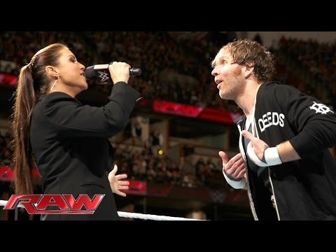 Stephanie McMahon has a surprise for Dean Ambrose: Raw, February 15, 2016