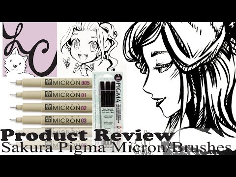 Art Supply/Product Review, Sakura Pigma Micron Set & Professional Brush Pen Set (OCs 2 Speed Paints)