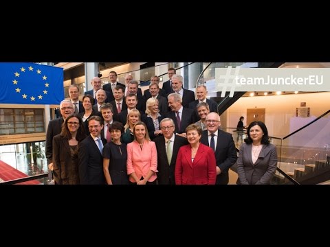 Jean-Claude Juncker presents the New European Commission and their work programme