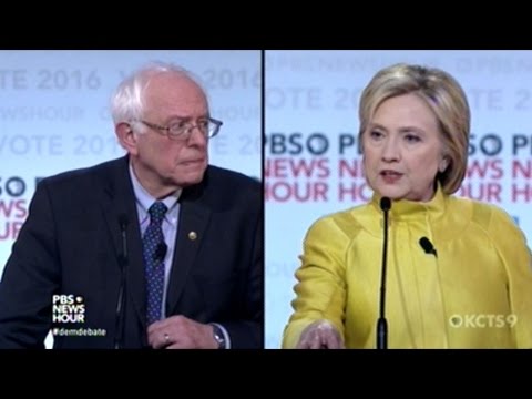 BERNIE SANDERS vs HILLARY CLINTON DEMOCRATIC PRESIDENTIAL DEBATE IN MILWAUKEE WISCONSIN