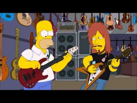 Homer Simpson play bass