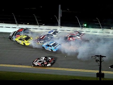 Nascar - 2016 - Daytona - Sprint Unlimited - Crash Compilation (Original Sound - No Music)