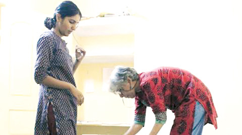 Khandelwal (left), Gera of Jagdalpur Legal Aid Group, packing to leave. Mukta Joshi