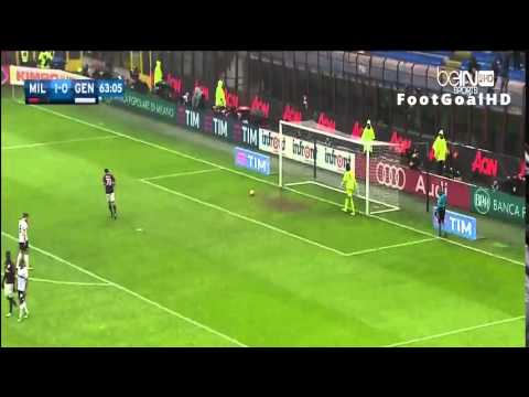 All Goals & Highlights ~ AC Milan 2-1 Genoa ~ 14/2/2016 [Serie A]