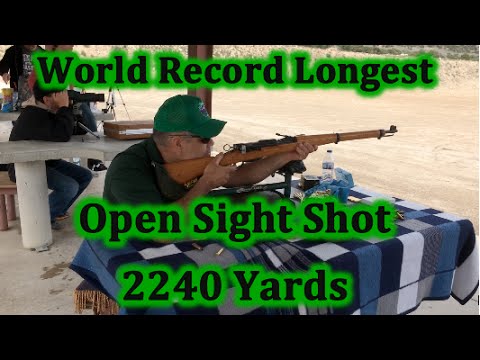 World Record Open Sight Shot 2240 yards Ernest Jimenez Unmodified K31 Swiss - 7.5×55mm Swiss