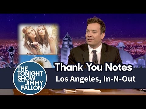 Thank You Notes: Los Angeles, In-N-Out