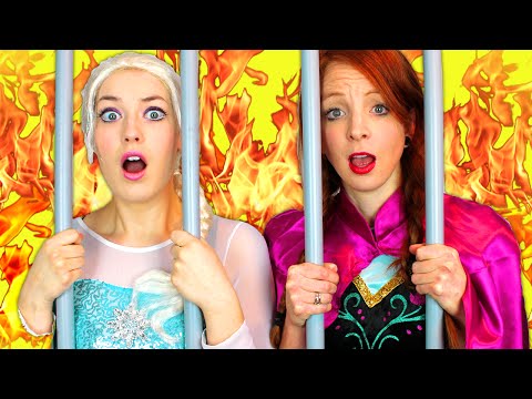 Spiderman, Frozen Elsa & Anna vs Joker! Elsa & Anna Go To JAIL! Superhero Fun in Real Life :)