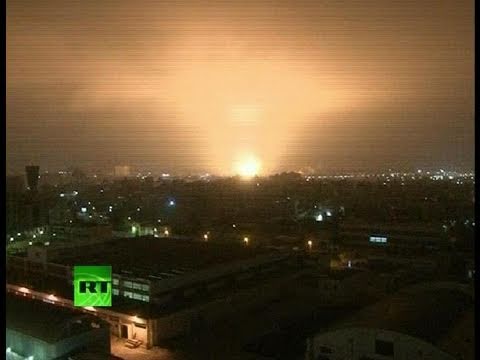 Libya air strike video: NATO missiles hit Tripoli hard