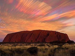 Supplied Editorial This sunset at Uluru made the top 10 of Tourism NT's Instagram photos of 2015. Photo: SUPPLIED/TO