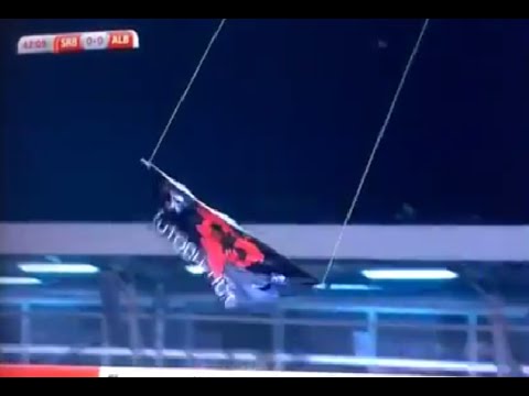 Match Interrupted by Drone With Albanian Flag | Serbia Vs Albania