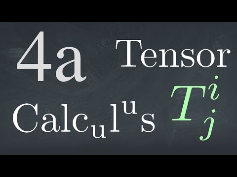 Tensor Calculus Lecture 4: The Tensor Notation