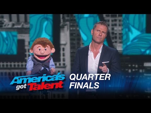 Paul Zerdin: Dummy Still Performs After Ventriloquist Walks Off Stage - America's Got Talent 2015