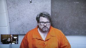 Jason Dalton, of Kalamazoo Township, Mich., is arraigned via video before Judge Christopher T. Haenicke, Monday, Feb. 22, 2016, in Kalamazoo, Mich.