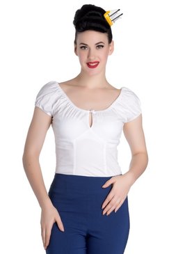 Hell Bunny Melissa top - white