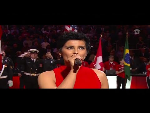 NBA All-Star Game Toronto (2016) Nelly Furtado Sings 'O Canada' [HD] via TNT