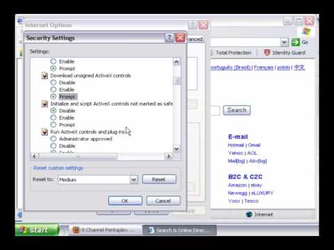How To Enable ActiveX Controls on Internet Explorer.