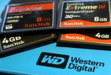 A variety of SanDisk memory cards are seen with a Western Digital hard drive box in Golden, Colorado in this photo illustration October 21, 2015 file photo.  REUTERS/Rick Wilking