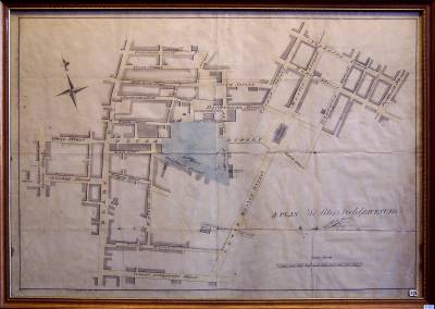 Map of St Peters Field, the site of the Peterloo massacre