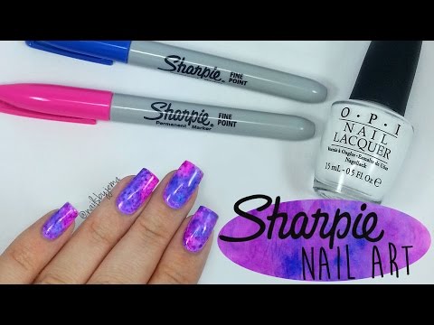 Sharpie Watercolour Nail Art