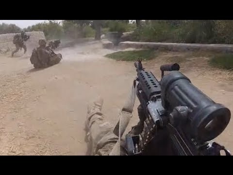 U.S. Army Patrol Ambushed in Panjwai District Kandahar - Helmet Cam Firefight