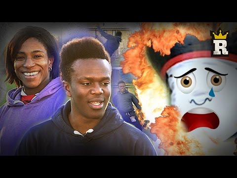 KSI destroys inflatable dummy! Rugby TACKLING w Maggie Alphonsi   | Rule'm Sports