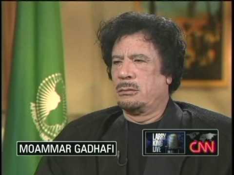 Moammar Gadhafi on Larry King 9/28/09 1 of 5