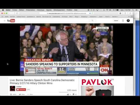 Bernie Sanders Speech after South Carolina Primary cut off by CNN 2/27/16