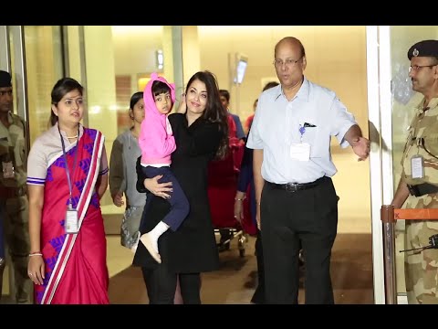 Aishwarya Rai at Mumbai Airport returns from Cannes Film Festival 2015.