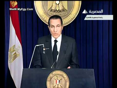 Hosni Mubarak's speech on 10 February - خطاب حسنى مبارك الاخير 10 فبراير