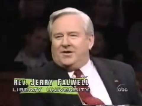 Christine O'Donnell and Jerry Falwell talk God with Bill Maher Pt  1