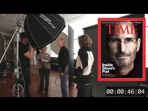 Steve Jobs poses for the cover of Time Magazine (2010)