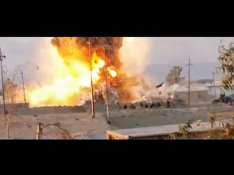 Iraq War 2015 - Massive Explosion Right In Front Of Iraqi Army Position Caused By IS SVBIED In Baiji