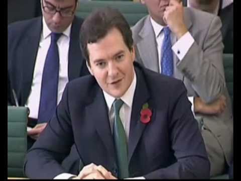 George Osborne - Treasury Select Committee - smirk wiped from face