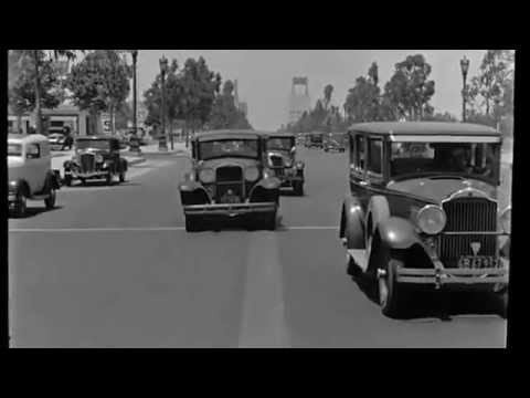 A Drive Down Wilshire Blvd in Beverly Hills 1935