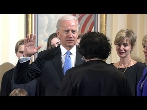 Vice President Joe Biden Sworn in for 2nd Term on 2013 Inauguration Day