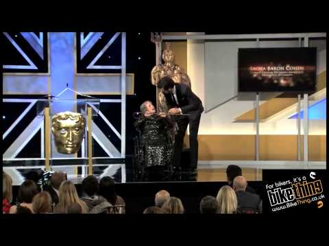 Sacha Baron Cohen - Charlie Chaplin Britannia Award - pushes woman in wheelchair off stage at awards