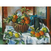 Basket of Oranges, Lemons and Jug, by Margaret Olley