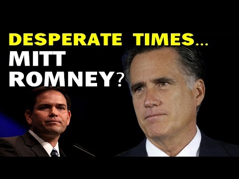 Desperation Mode:  GOP to Thwart Trump with Mitt Romney?