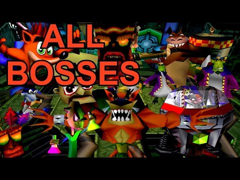 Crash Bandicoot 1, 2 and 3 - ALL Bosses (No Damage)