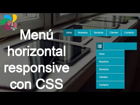 Menu horizontal responsive con HTML y CSS