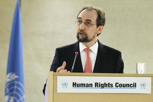 Zeid Ra'ad Al Hussein, UN High Commissioner for Human Rights, addresses the opening of the thirty-first session of the Human Rights Council, 29 February, 2016.