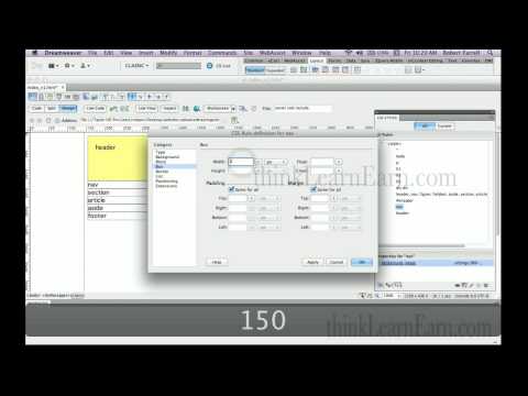 Dreamweaver tutorial help: How to build SSI server side include HTML5 CSS3 web pages